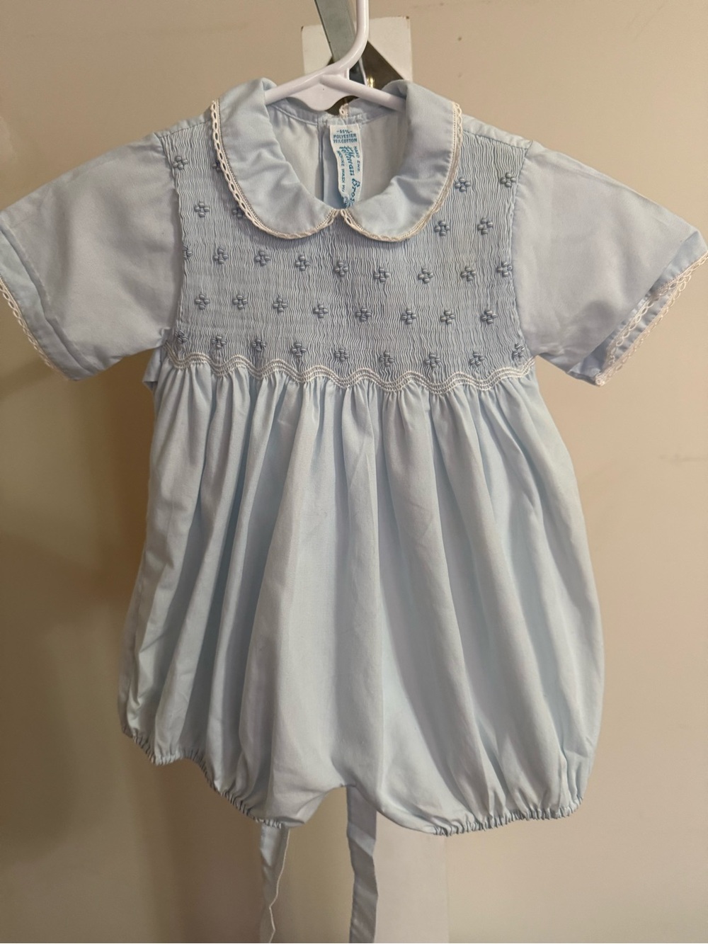 Vintage Feltman Brothers Smocked Bubble Romper